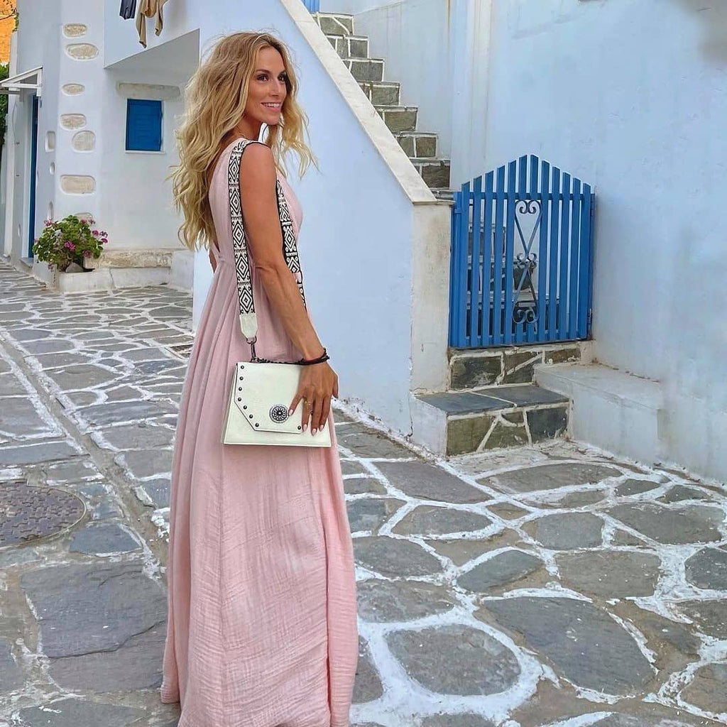 Δερμάτινη Τσάντα ώμου Chiara Λευκή - Bonendis